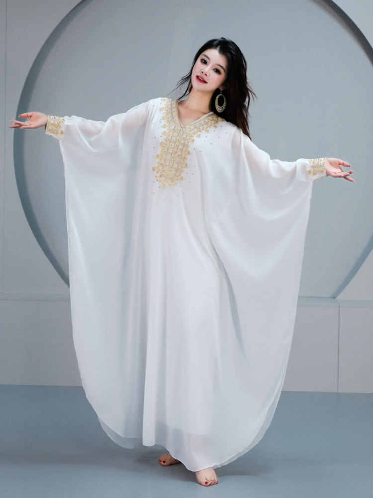Belly Dance Persian Gulf Hair Toss Dance Khaleegy Robe Competition Level Performance Costume 910